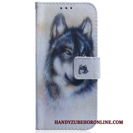 Lederhüllen Für Xiaomi 15t Aquarellwolf