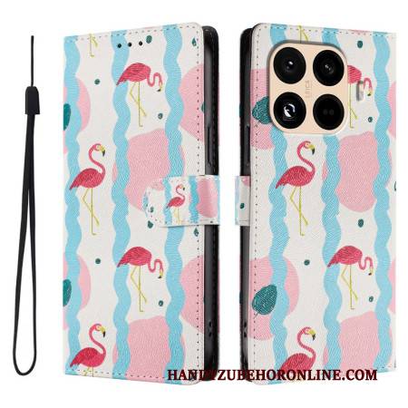 Lederhüllen Für Xiaomi 15t Pro Flamingos