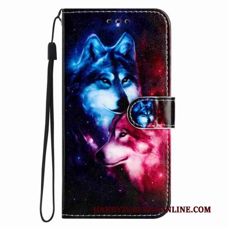 Lederhüllen Für Xiaomi 15t Pro Mit Zwei Wölfen