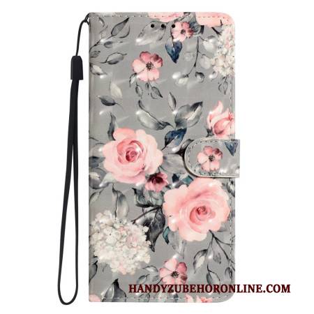 Lederhüllen Für Xiaomi 15t Pro Rosa Blüten