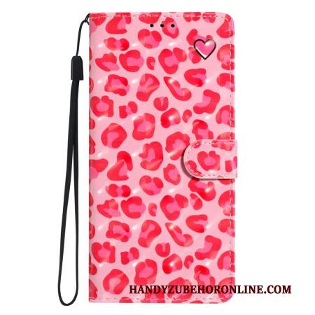 Lederhüllen Für Xiaomi 15t Pro Rosa Leopard