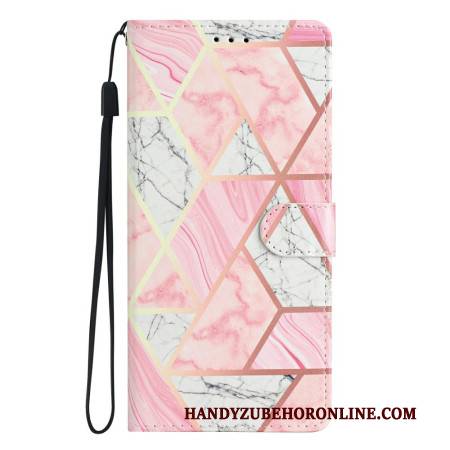 Lederhüllen Für Xiaomi 17 Rosa Marmormuster