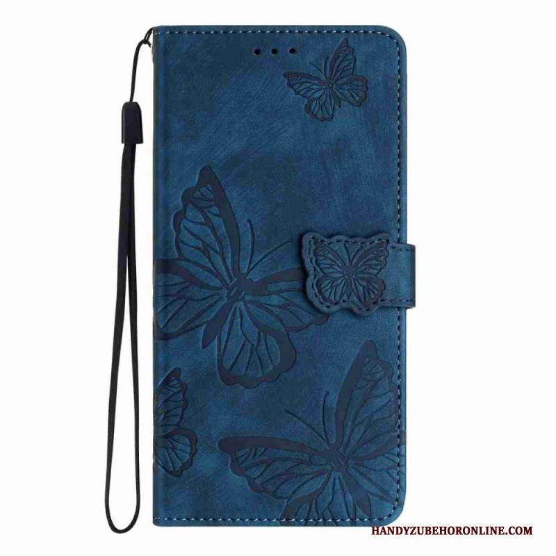 Lederhüllen Für Xiaomi 17 Wildleder-schmetterlingseffekt