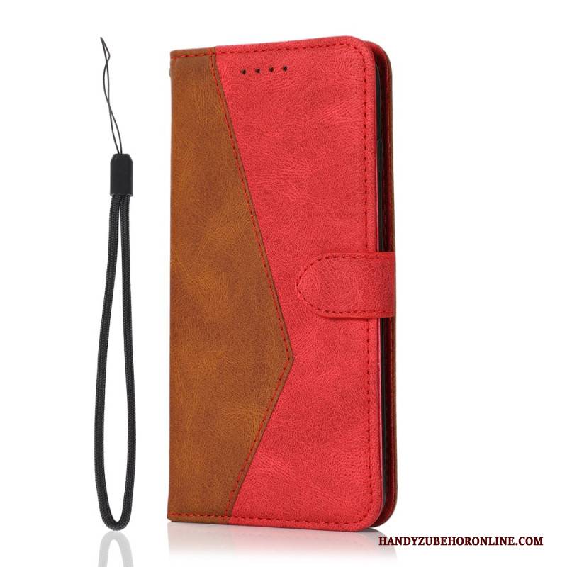 Lederhüllen Für Xiaomi 17 Zweifarbig