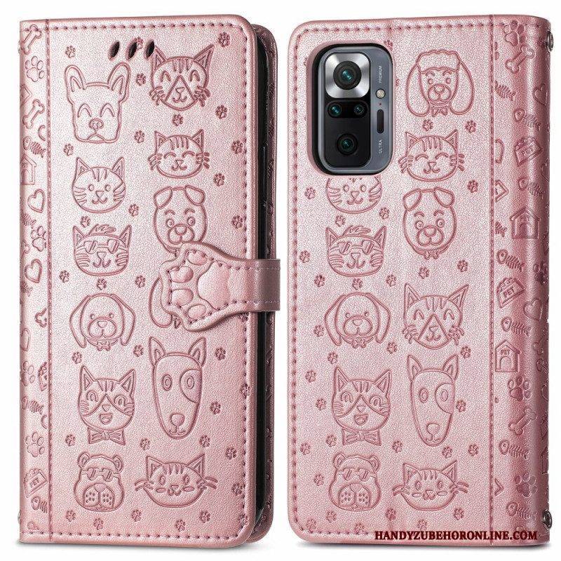 Lederhüllen Für Xiaomi Redmi Note 10 Pro Animierte Tiere
