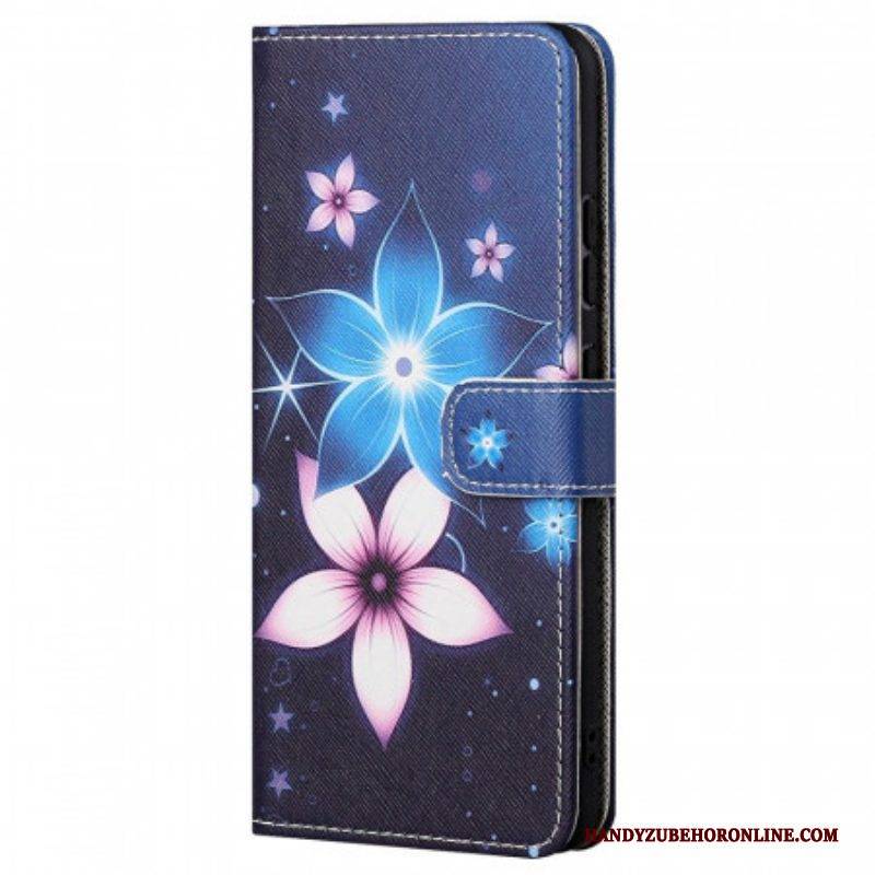 Lederhüllen Für Xiaomi Redmi Note 11 / 11S Mit Kordel Mondriemenblumen