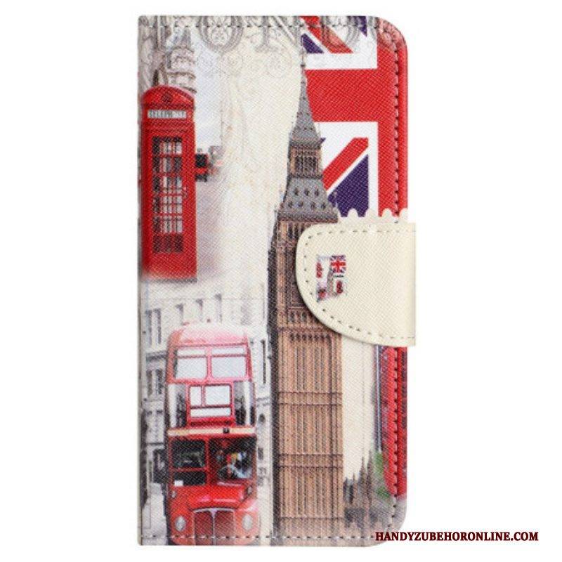 Lederhüllen Für Xiaomi Redmi Note 12 4G Londoner Leben