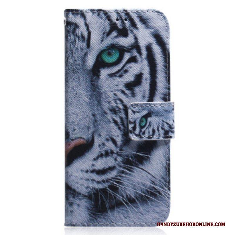 Lederhüllen Für Xiaomi Redmi Note 12 4G Weißer Tiger
