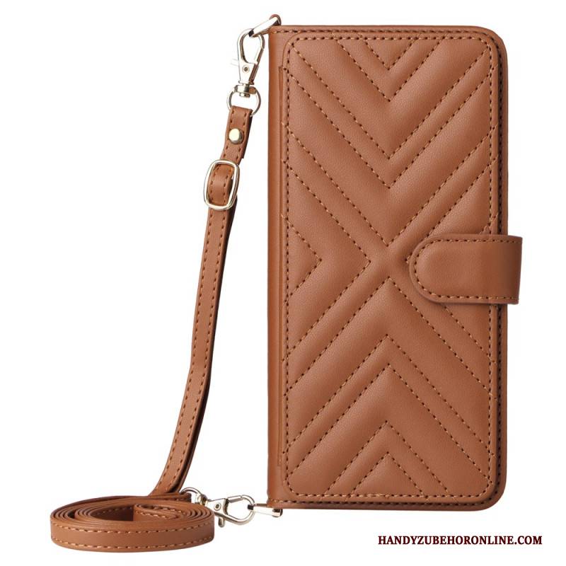 Lederhüllen Für Xiaomi Redmi Note 14 4g Premium-portemonnaie Mit Riemen Und Schulterriemen