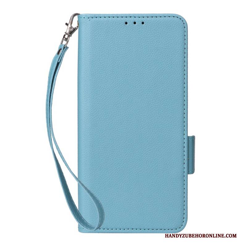 Lederhüllen Für Xiaomi Redmi Note 14 5g Litschi-textur Mit Riemen