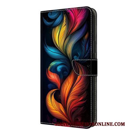 Lederhüllen Für Xiaomi Redmi Note 14 Pro 4g Bunte Federn