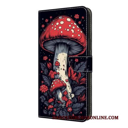 Lederhüllen Für Xiaomi Redmi Note 14 Pro 4g Roter Pilz