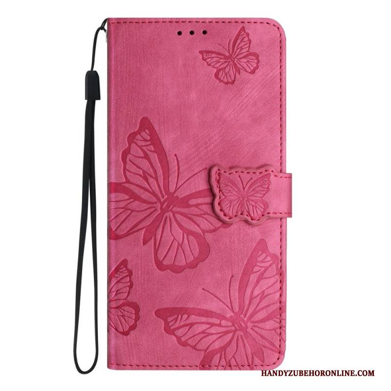 Lederhüllen Für Xiaomi Redmi Note 14 Pro 4g Wildlederoptik Schmetterlinge