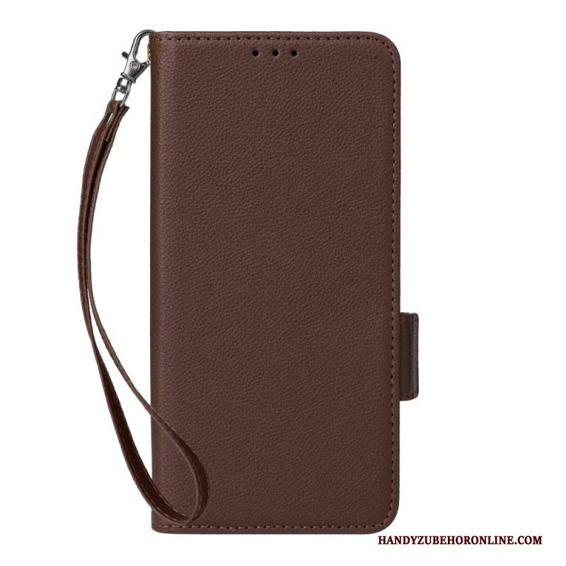 Lederhüllen Für Xiaomi Redmi Note 15 5g Litschi-textur Mit Armband