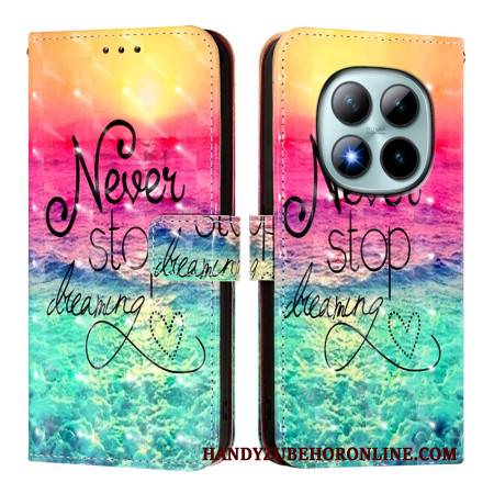 Lederhüllen Für Xiaomi Redmi Note 15 Pro Plus 5g Hör Niemals Auf Zu Träumen