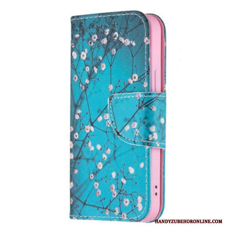 Lederhüllen Für iPhone 13 Mini Blühender Zweig