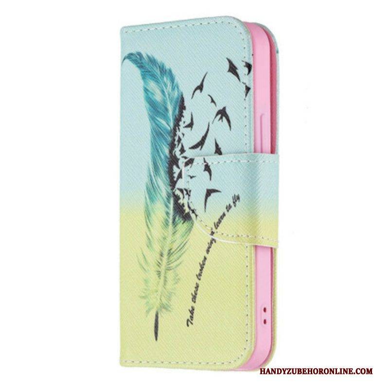 Lederhüllen Für iPhone 13 Mini Fliegen Lernen
