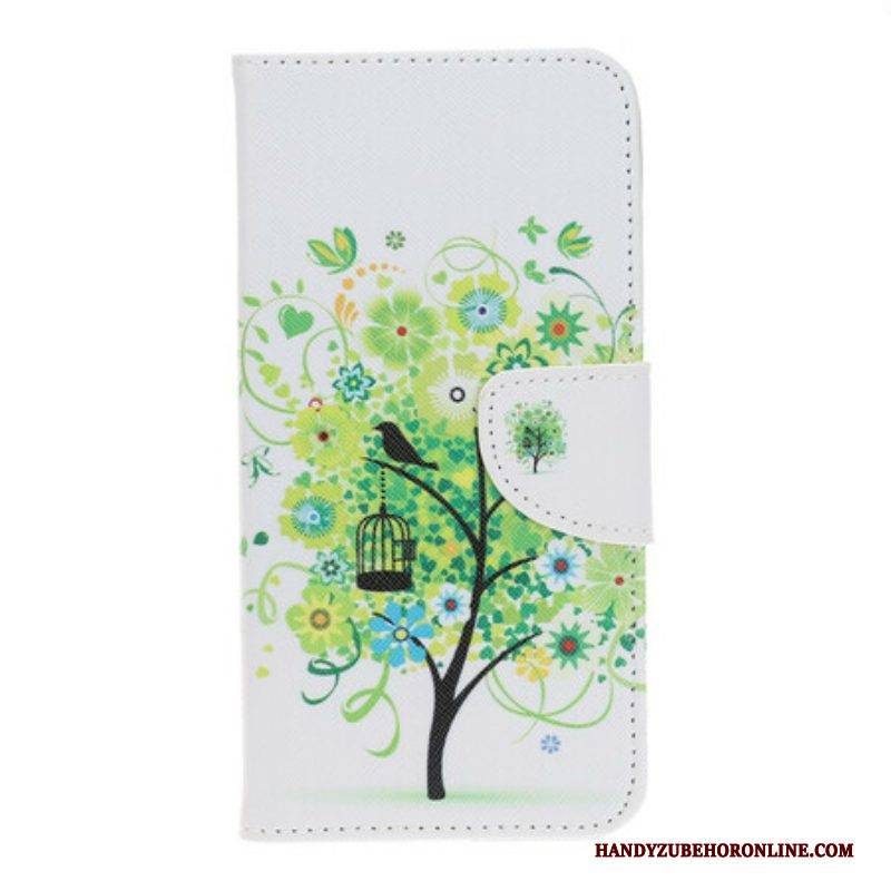 Lederhüllen Für iPhone 13 Pro Blühender Baum