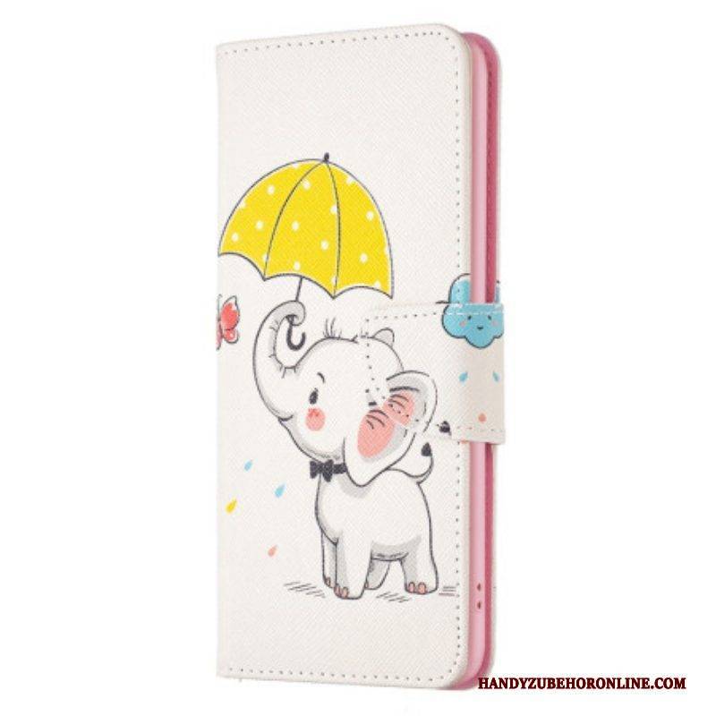 Lederhüllen Für iPhone 14 Pro Max Elefant Im Regen