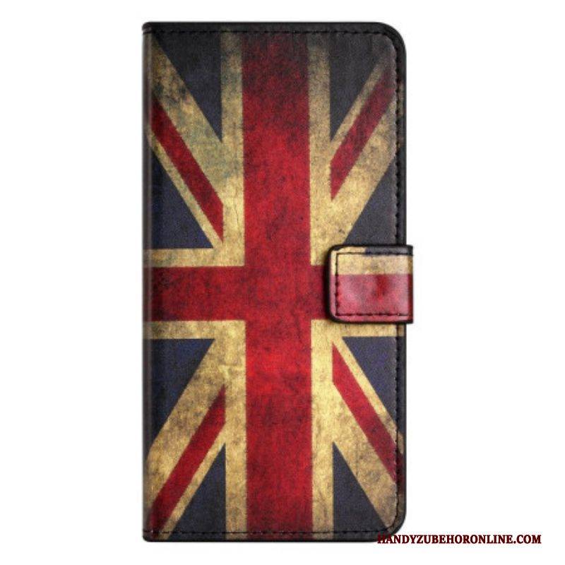 Lederhüllen Für iPhone 14 Vintage Englische Flagge