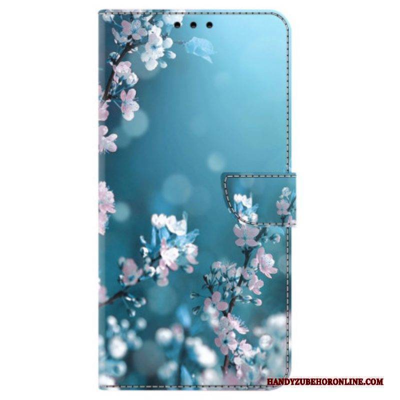 Lederhüllen Für iPhone 15 Pro Pflaumenblüten
