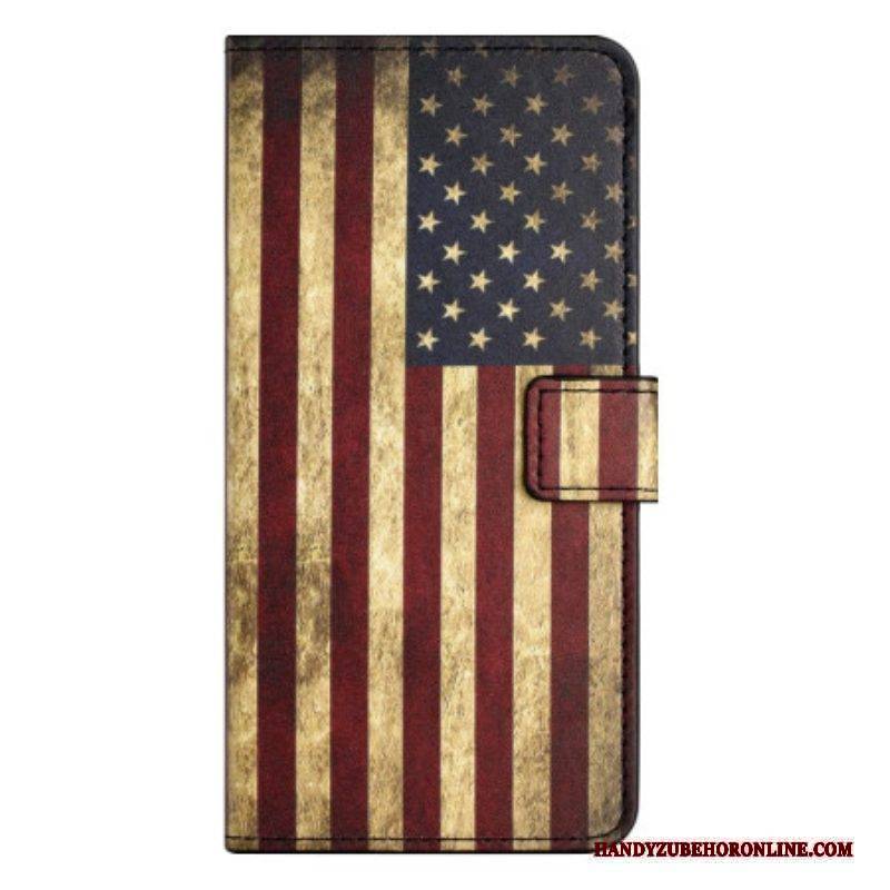 Lederhüllen Für iPhone 15 Vintage Usa-flagge