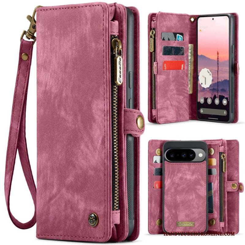 Lederhüllen Google Pixel 10 / 10 Pro Handyhülle Abnehmbare Tasche Und Handschlaufe