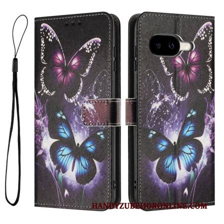 Lederhüllen Google Pixel 10a Handyhülle Zwei Schmetterlinge