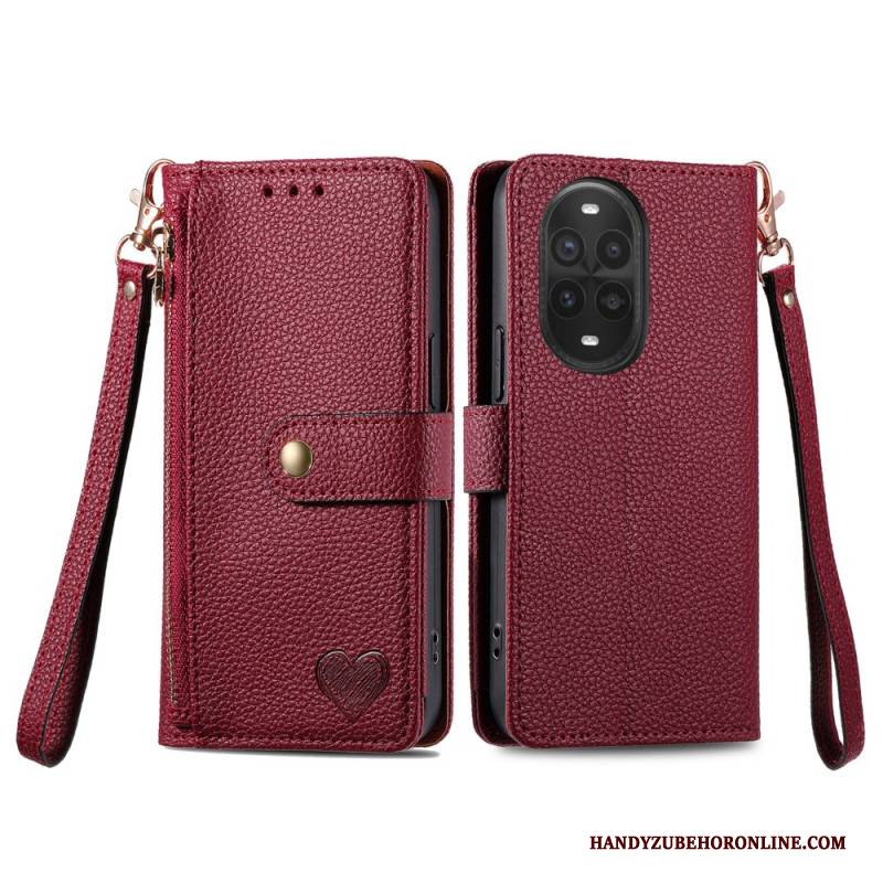 Lederhüllen Huawei Nova 13 Pro Handyhülle Rfid-schutz Im Herzdesign