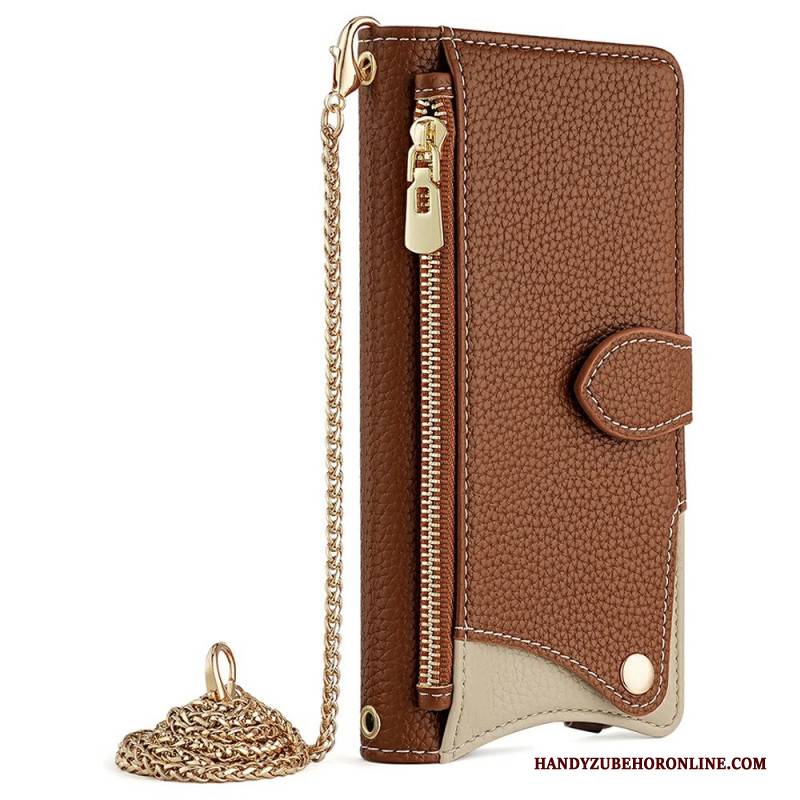 Lederhüllen Oneplus 15 Geldbörse Mit Ketten-schulterriemen