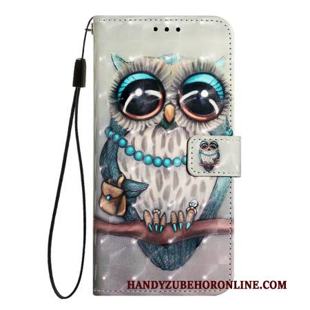 Lederhüllen Oneplus Nord 4 Handyhülle Graue Eule