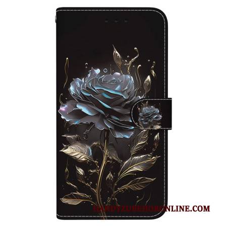 Lederhüllen Oneplus Nord 4 Handyhülle Schwarze Rose