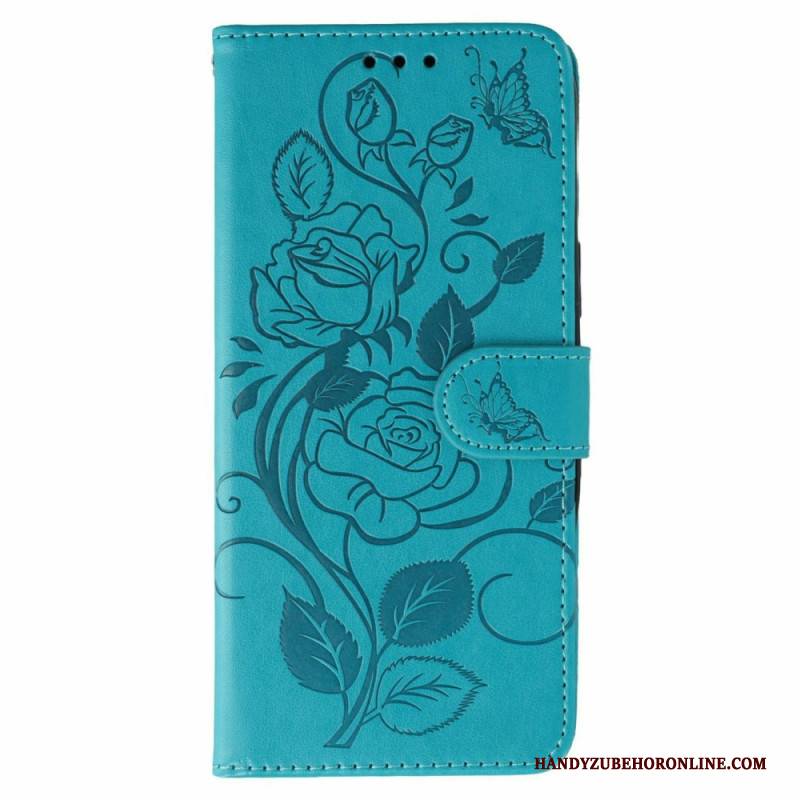 Lederhüllen Oneplus Nord 5 Blumenmuster