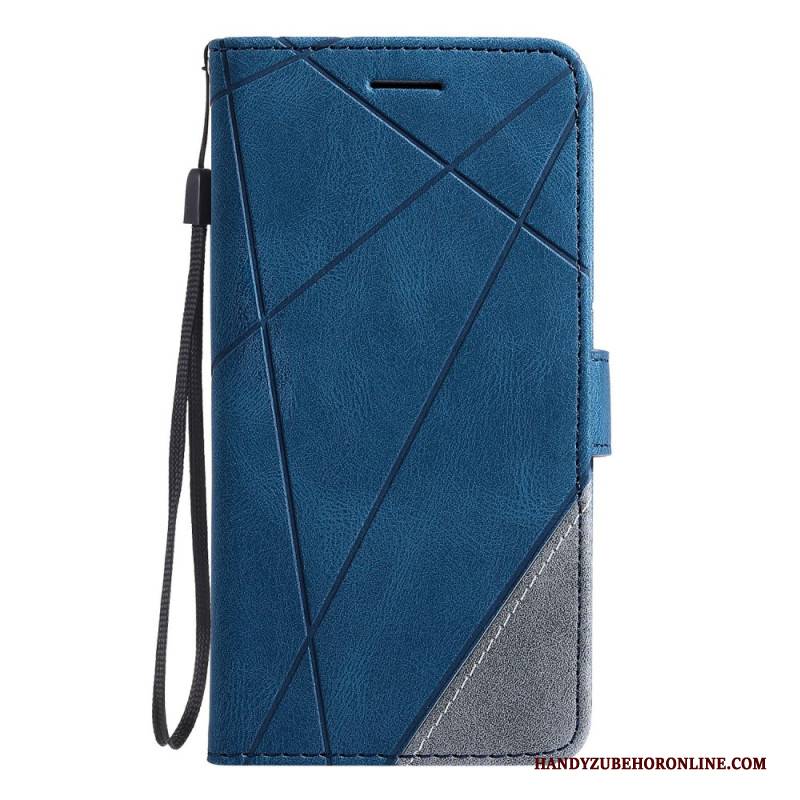 Lederhüllen Oppo Find X8 Zweifarbig Gestreift Muster