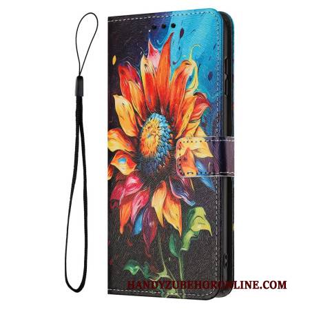 Lederhüllen Realme 14 5g Handyhülle Sonnenblume Gemälde