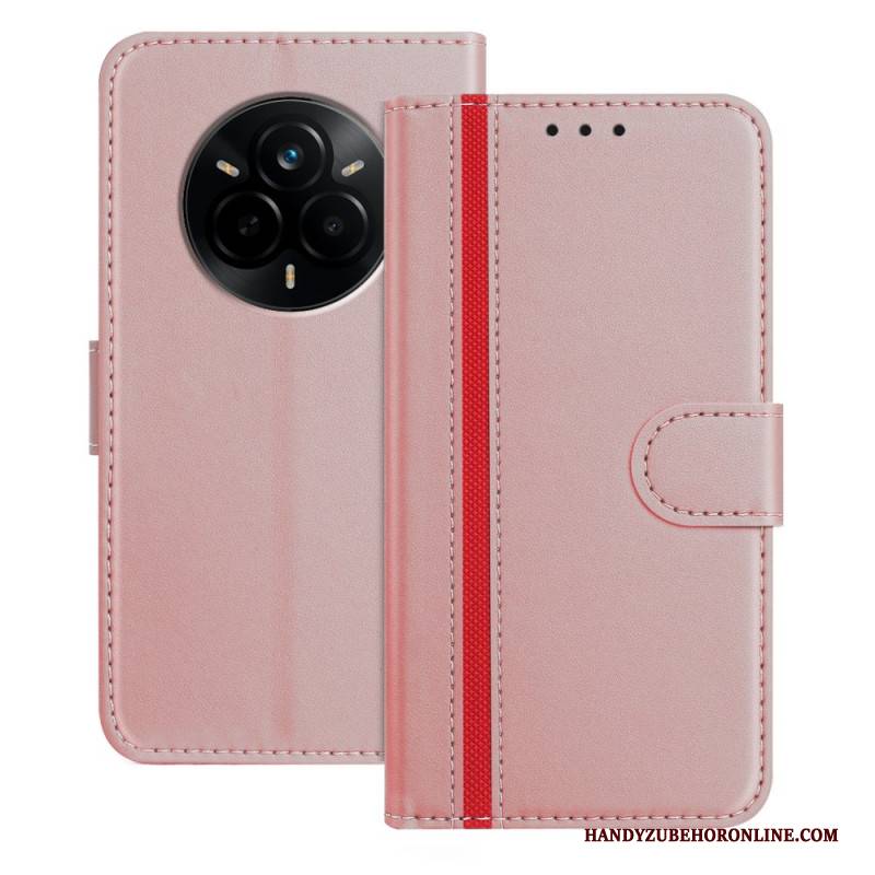 Lederhüllen Realme 14 Pro 5g Zweifarbiger Besatz