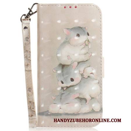 Lederhüllen Realme C75 Handyhülle Hamster-lanyard