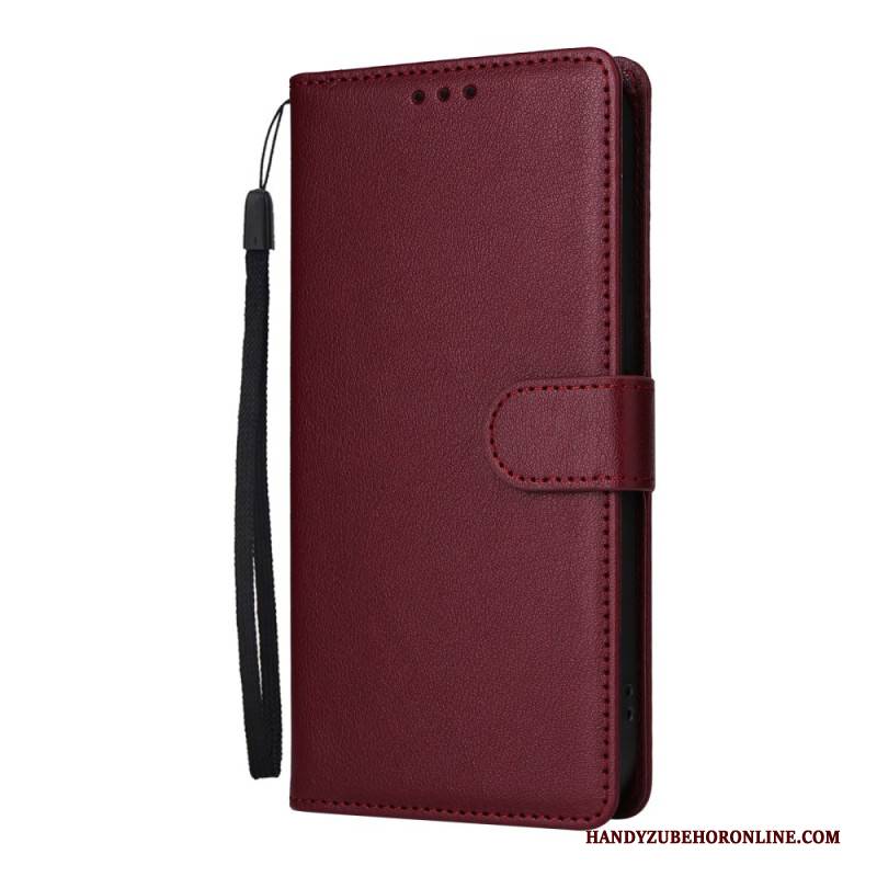 Lederhüllen Realme Note 60 Handyhülle Glatte Lederoptik