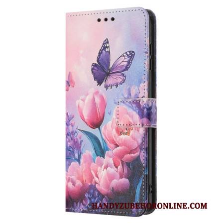 Lederhüllen Samsung Galaxy A17 4g / 5g Blumendekor