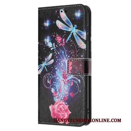 Lederhüllen Samsung Galaxy A17 4g / 5g Bunte Libellen