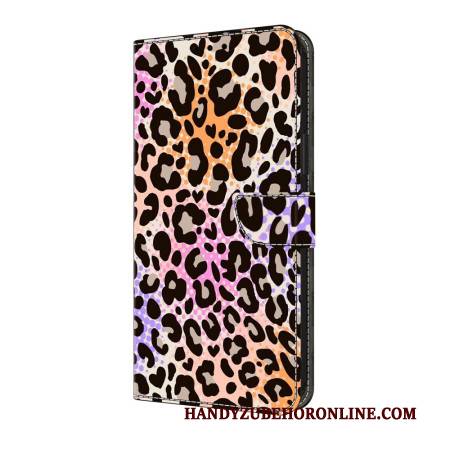 Lederhüllen Samsung Galaxy A17 4g / 5g Buntes Leopardenmuster