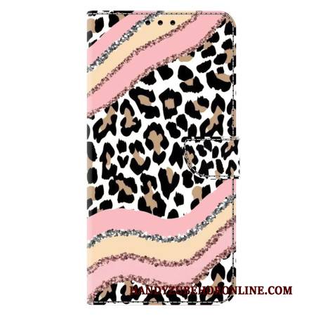 Lederhüllen Samsung Galaxy A17 4g / 5g Gestreiftes Leopardenmuster
