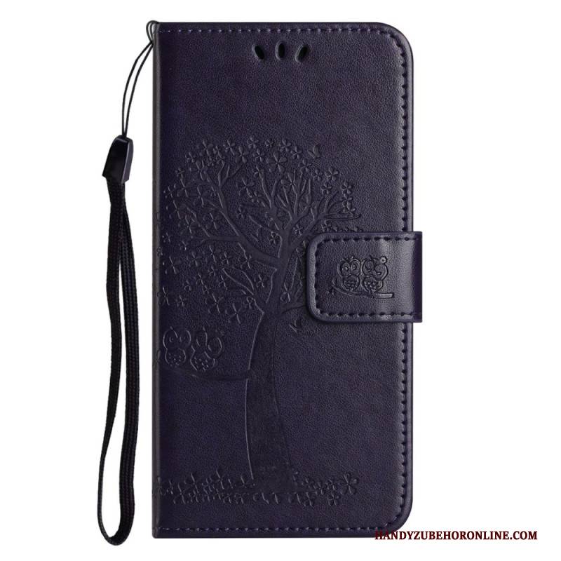 Lederhüllen Samsung Galaxy A17 4g / 5g Handyhülle Baum Und Eulen