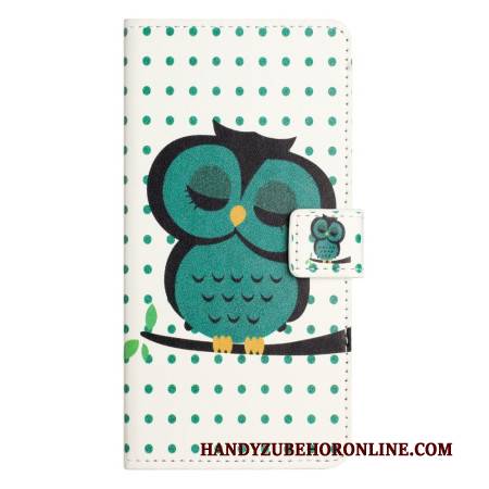 Lederhüllen Samsung Galaxy A17 4g / 5g Handyhülle Schlafende Eule