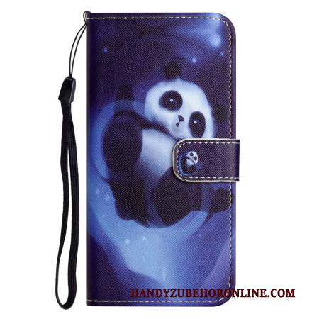 Lederhüllen Samsung Galaxy A17 4g / 5g Panda-weltraum