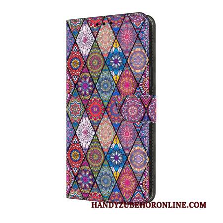 Lederhüllen Samsung Galaxy A17 4g / 5g Rosa Ethno-muster