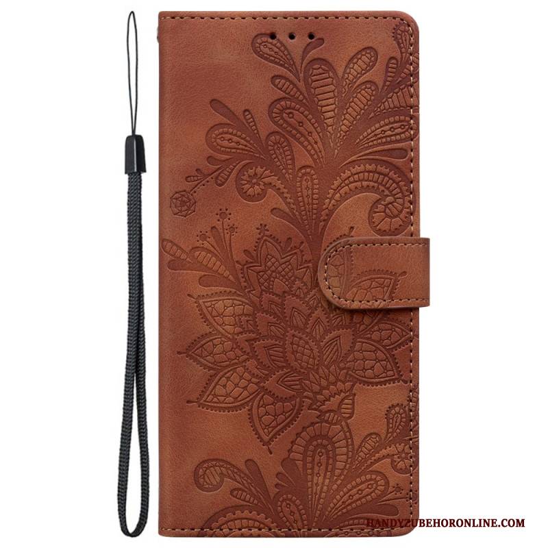 Lederhüllen Samsung Galaxy S25 5g Blumenmuster