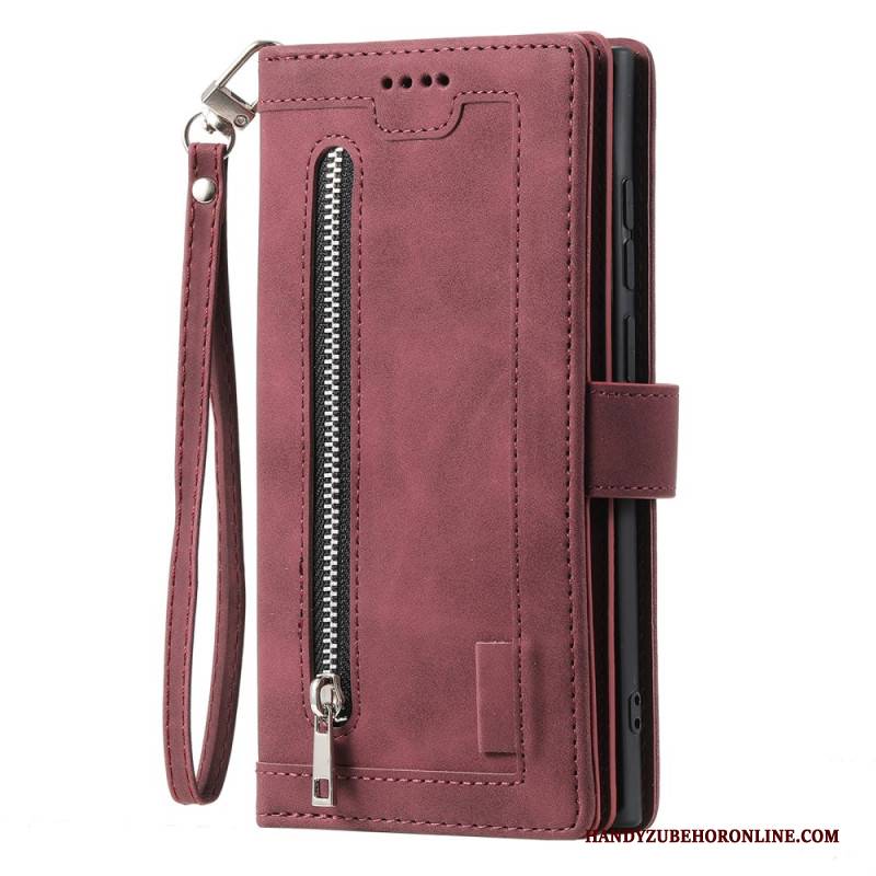 Lederhüllen Samsung Galaxy S25 5g Edge Handyhülle Reißverschluss Geldbörse