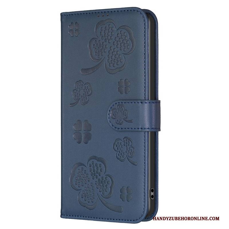 Lederhüllen Samsung Galaxy S25 5g Edge Kleeblattmuster