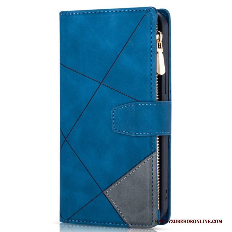 Lederhüllen Samsung Galaxy S25 5g Geldbörse Mit Geometrischem Muster